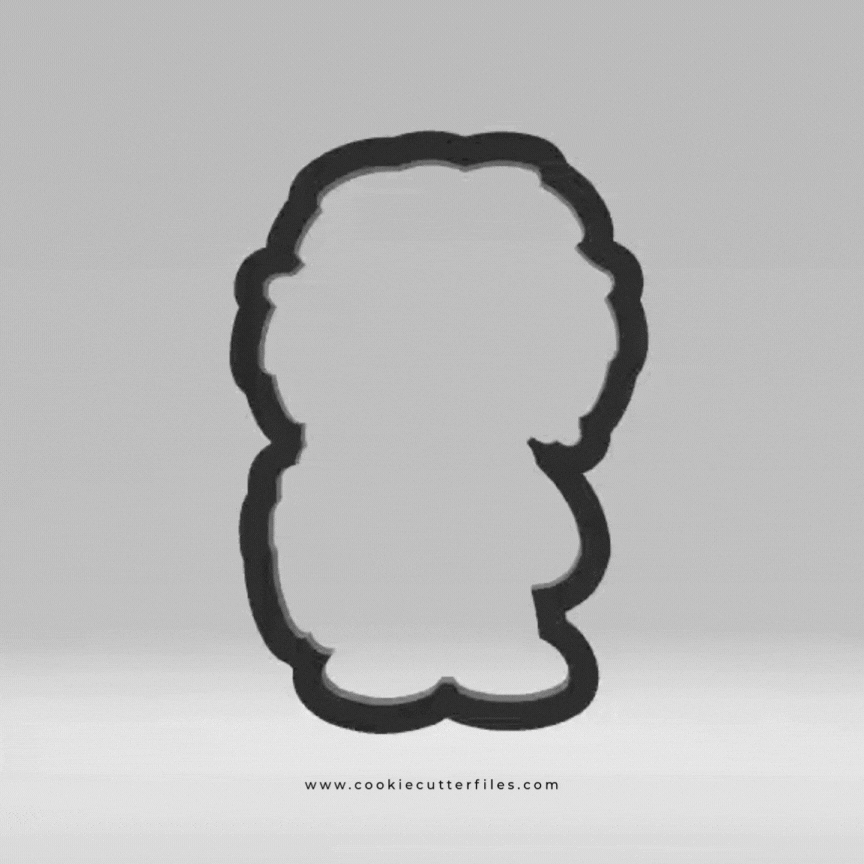 White Mask Horror Chibi Inspired Cookie Cutter STL Files Cookie Cutter Files