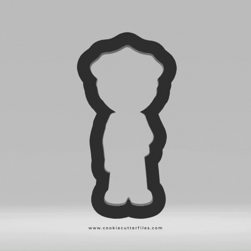 Boy Police Kids Cookie Cutter STL Files Cookie Cutter Files