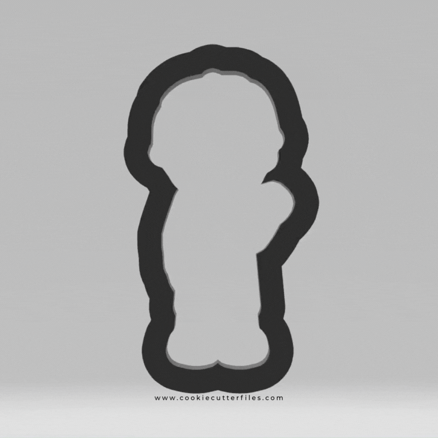 Boy One Scientist Kids Cookie Cutter STL Files Cookie Cutter Files