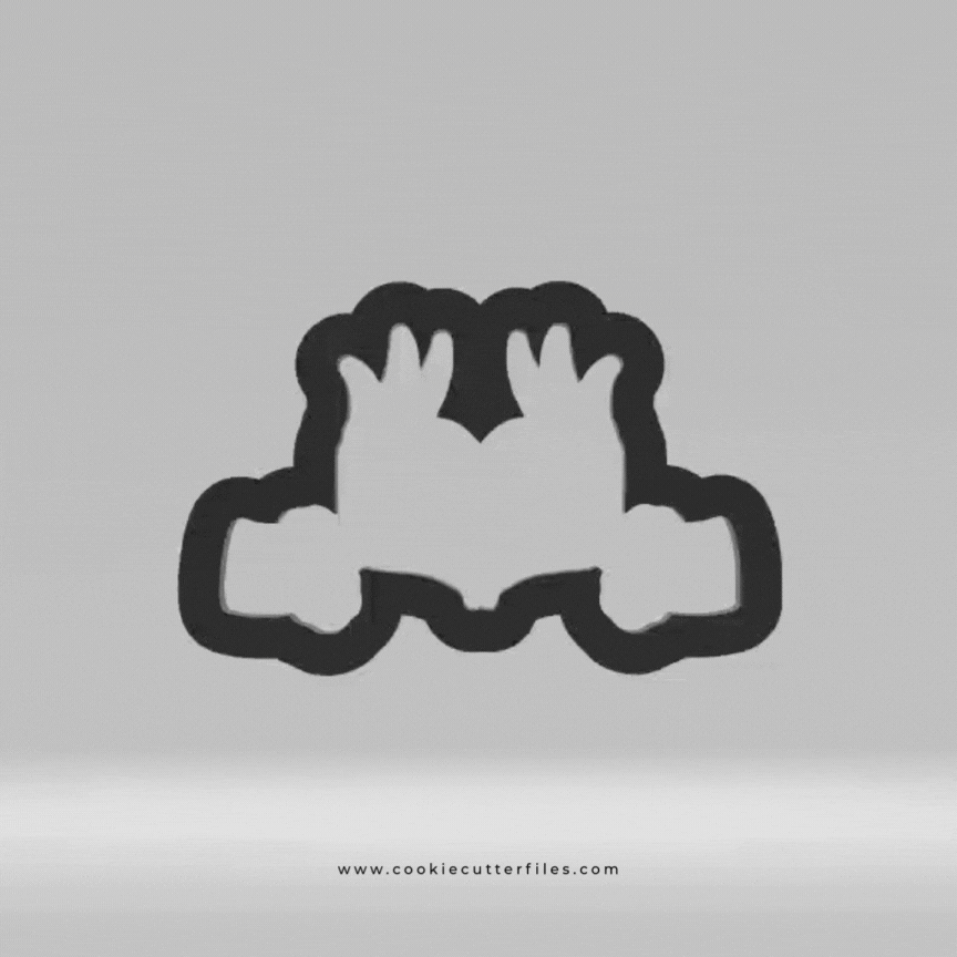 Heart Hands Inspired Grinchymas Cookie Cutter STL Files Cookie Cutter Files