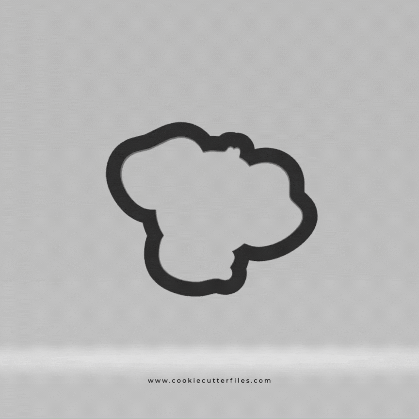 Elephant Animal Face Cookie Cutter STL Files Cookie Cutter Files