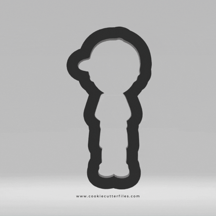 Boy Standing Earth Day Hero Cookie Cutter STL Files Cookie Cutter Files