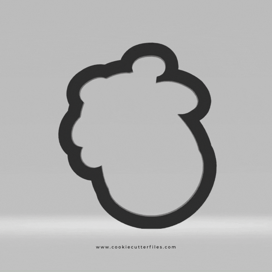 Giraffe Animal Faces Santa Edition Cookie Cutter STL Files Cookie Cutter Files