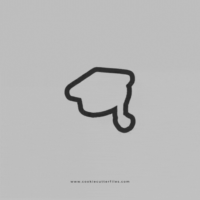 Cap Graduation Cookie Cutter STL Files Cookie Cutter Files