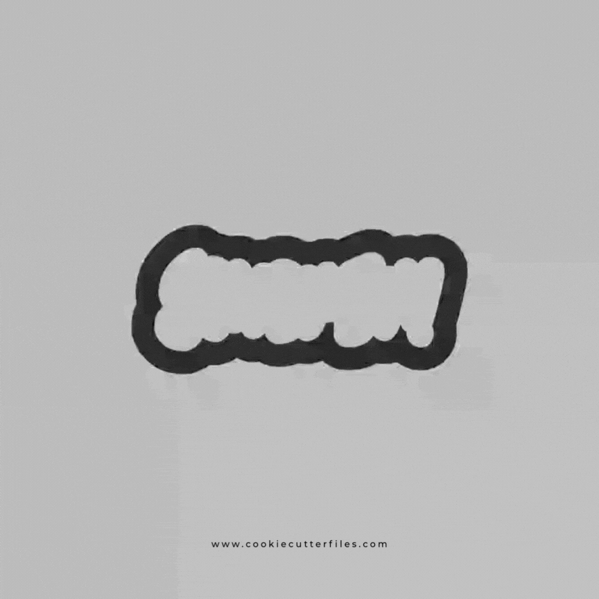 Typograhpy Inspired Mystery Dog Crew Cookie Cutter STL Files Cookie Cutter Files