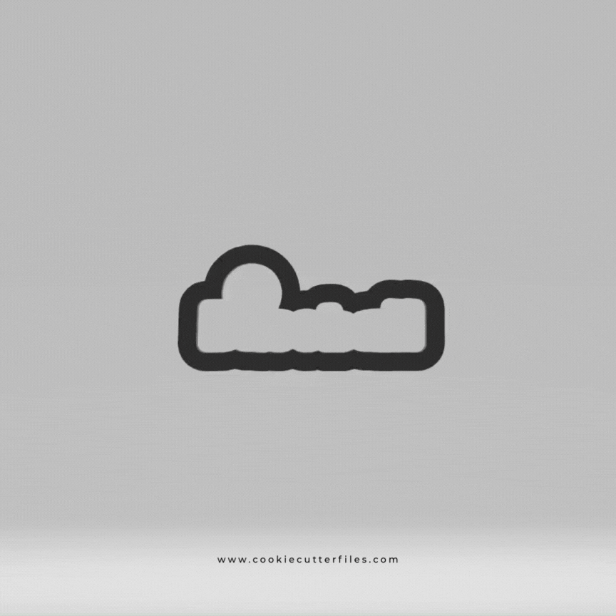 Typography Baseball Kids Cookie Cutter STL Files Cookie Cutter Files
