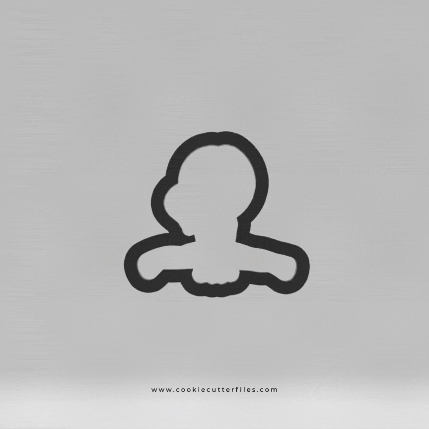 Front Splits Gymnast Girl Cookie Cutter STL Files Cookie Cutter Files