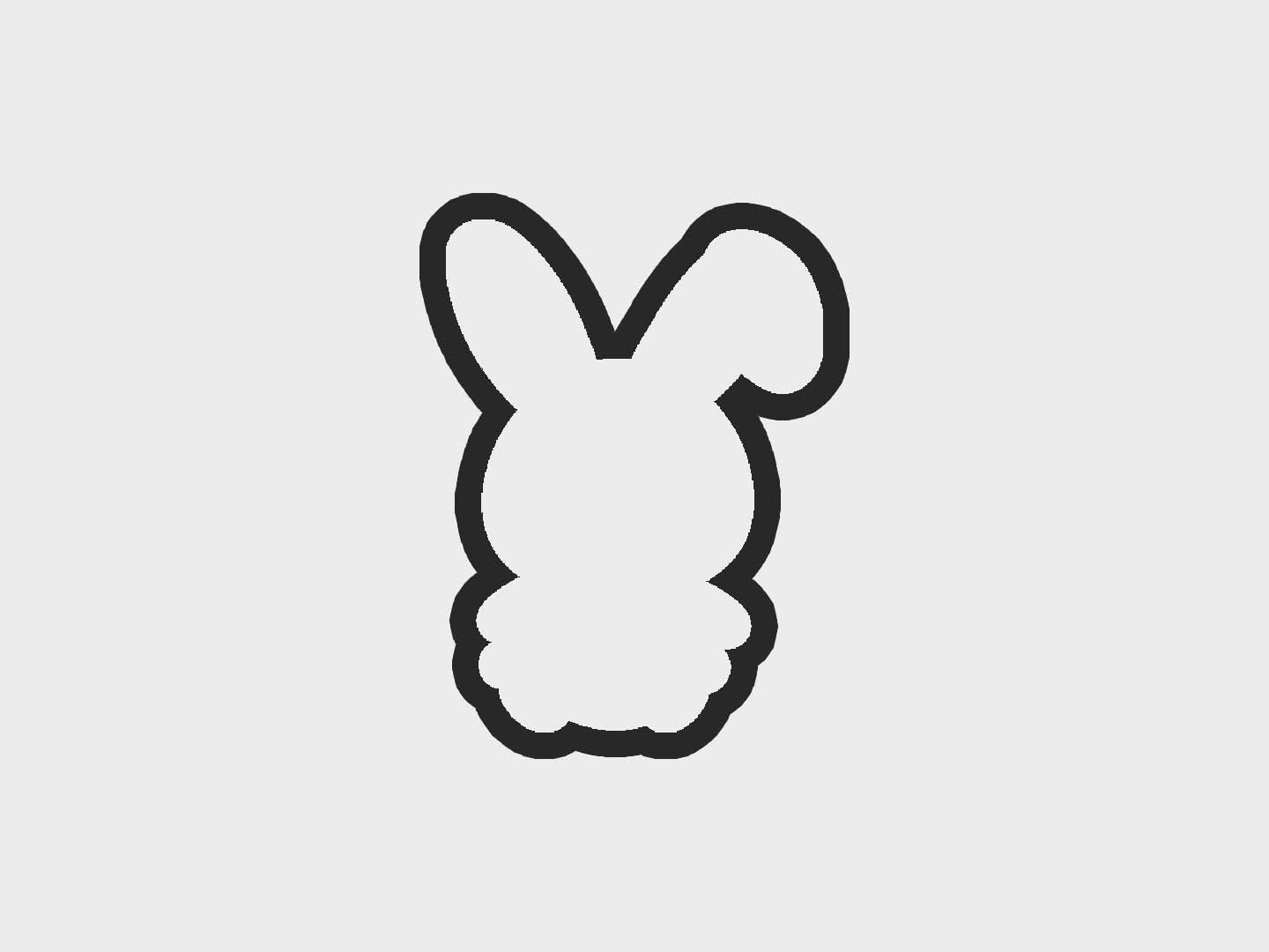 Adorable Baby Easter Bunny Cookie Cutter STL Files Cookie Cutter Files