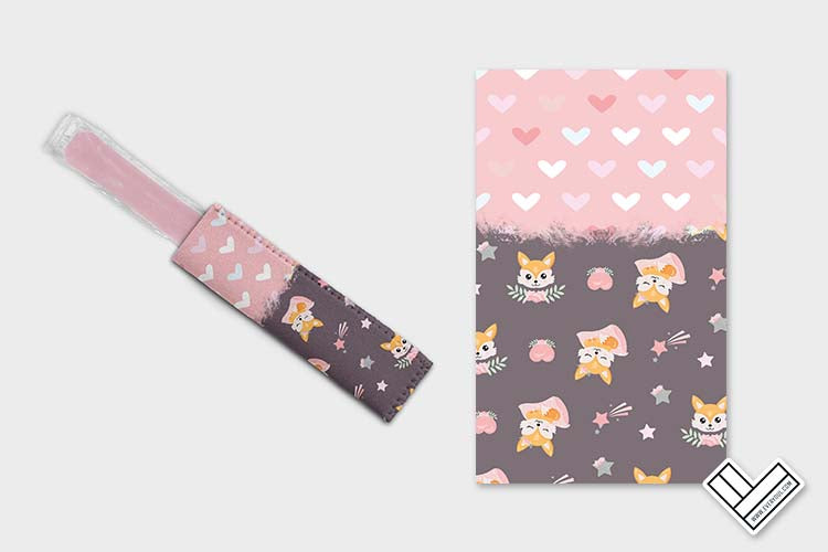 Baby Fox Pink 0502 Ice Pop Digital Sublimation Design Sweet Sublimation Designs