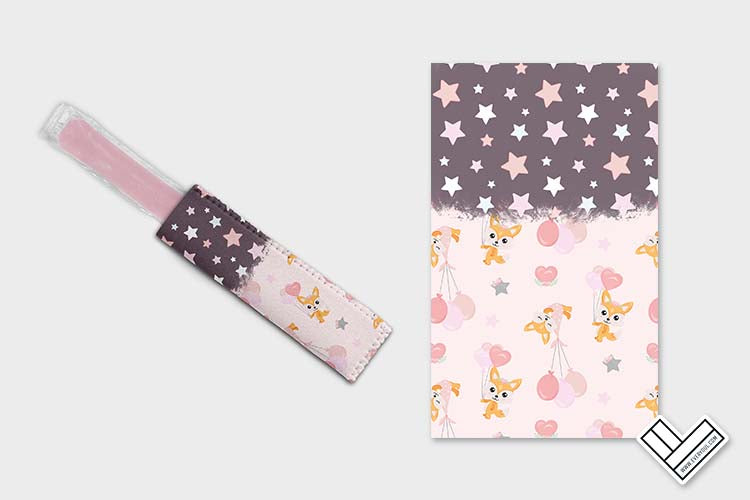 Baby Fox Pink 1108 Ice Pop Digital Sublimation Design Sweet Sublimation Designs