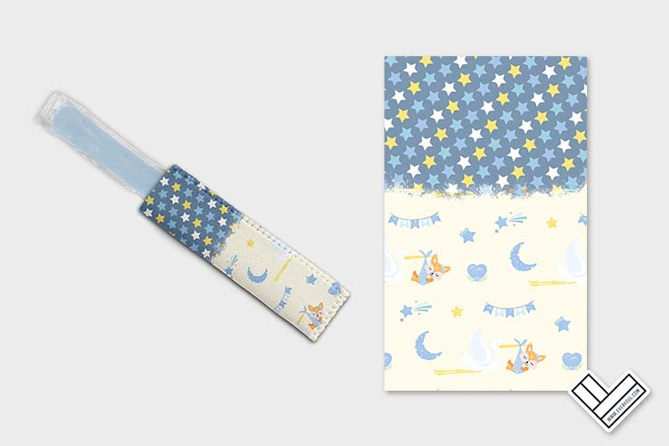 Baby Fox Blue 1112 Ice Pop Digital Sublimation Design Sweet Sublimation Designs