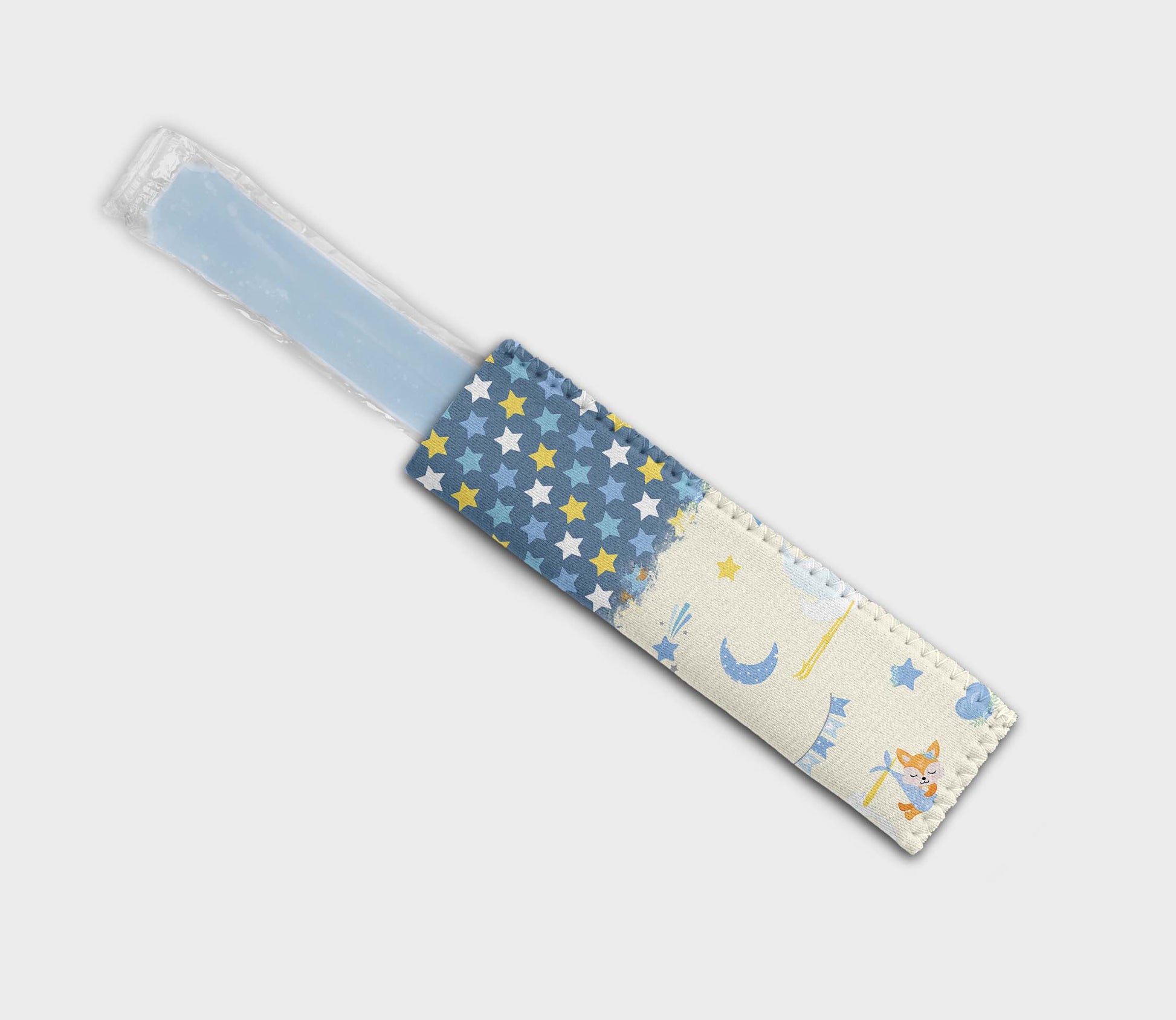Baby Fox Blue 1112 Ice Pop Digital Sublimation Design Sweet Sublimation Designs