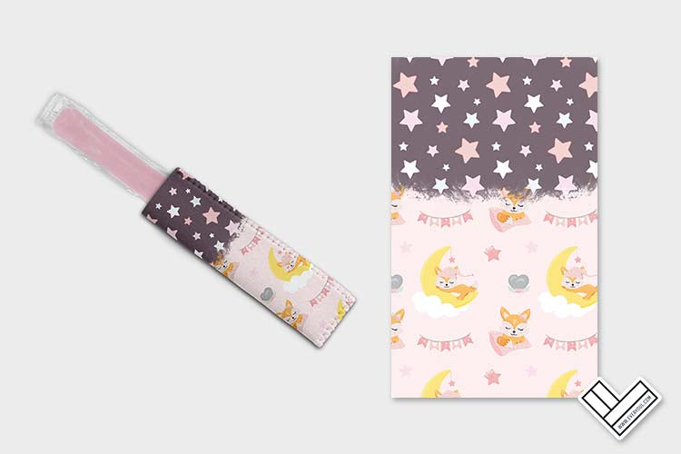 Baby Fox Pink 1112 Ice Pop Digital Sublimation Design Sweet Sublimation Designs