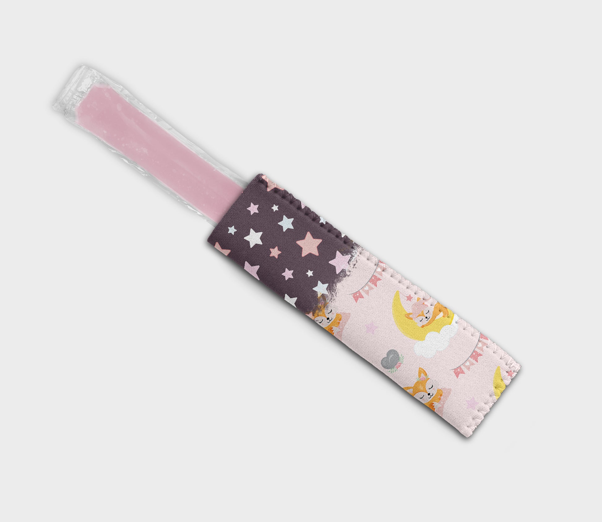 Baby Fox Pink 1112 Ice Pop Digital Sublimation Design Sweet Sublimation Designs