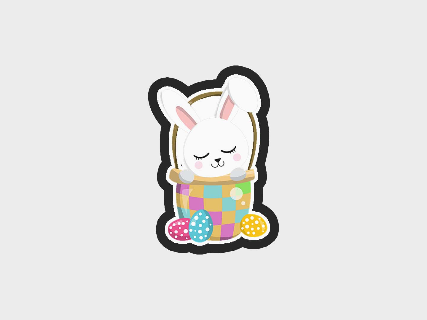 Basket Baby Easter Bunny Cookie Cutter STL Files Cookie Cutter Files