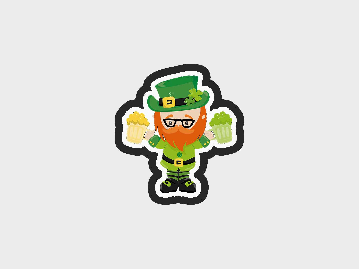 Beer Hip Leprechauns Cookie Cutter STL Files Cookie Cutter Files