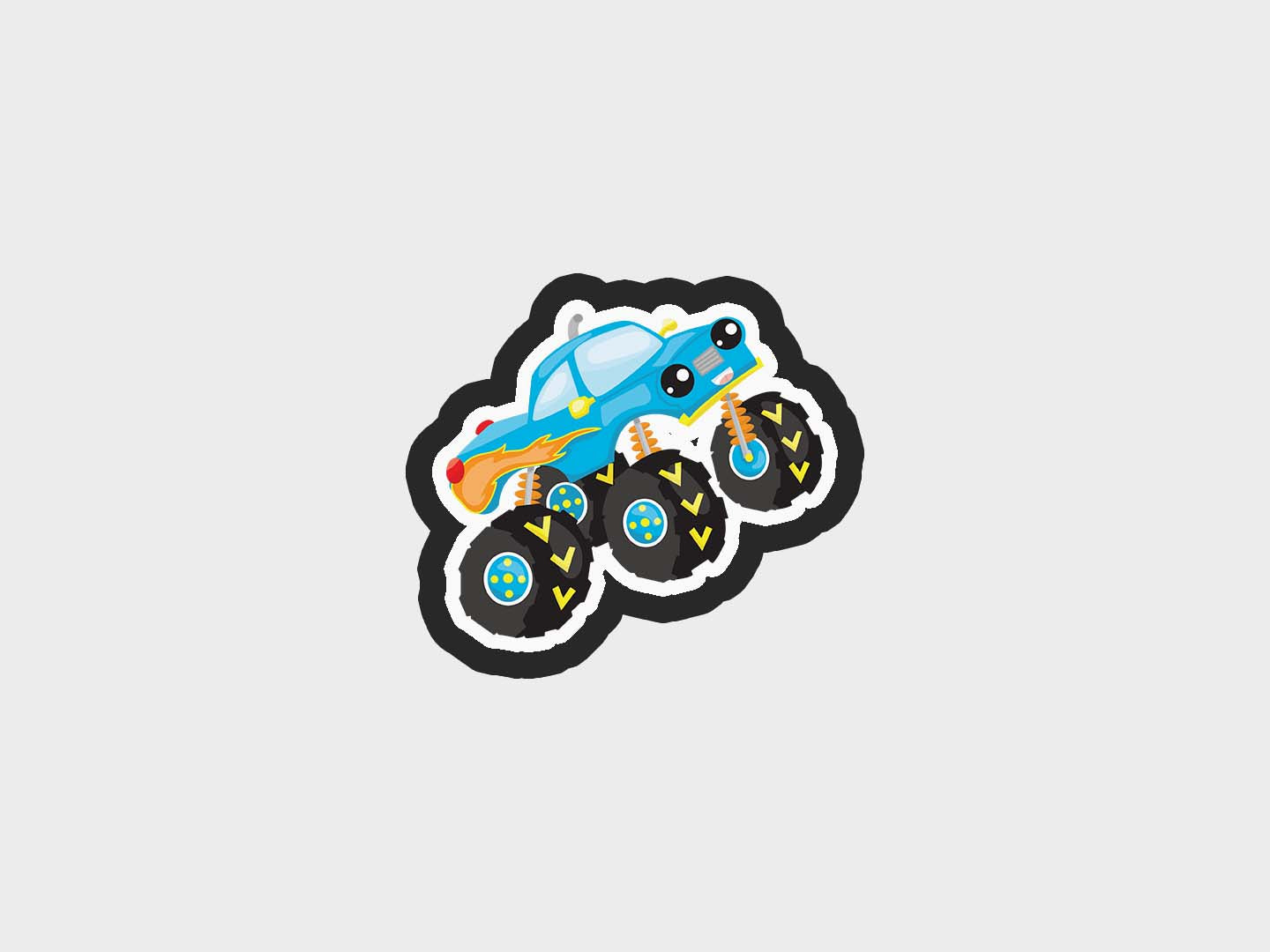 Blue Truck Monster Trucks Cookie Cutter STL Files Cookie Cutter Files