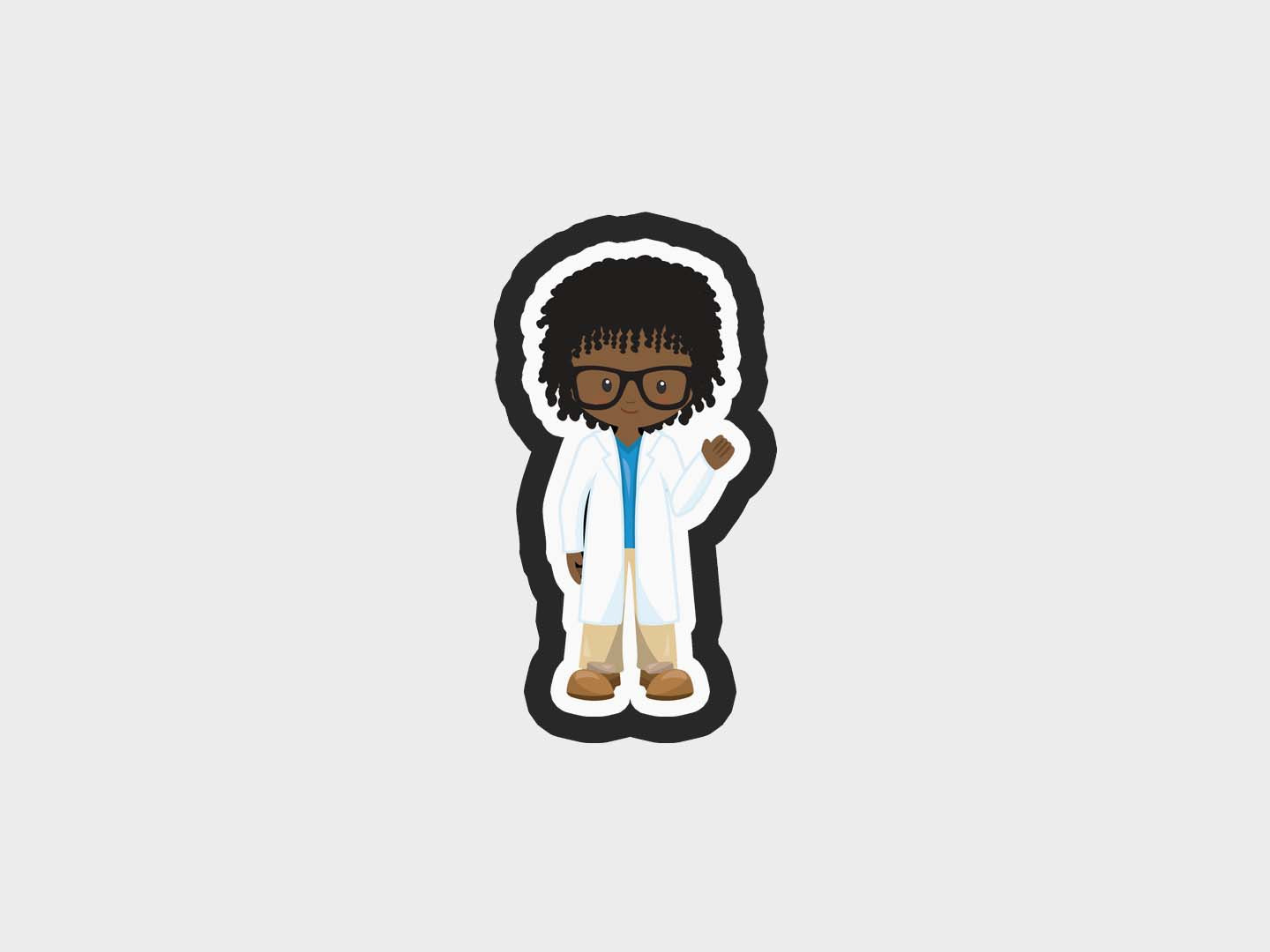 Boy Two Scientist Kids Cookie Cutter STL Files Cookie Cutter Files