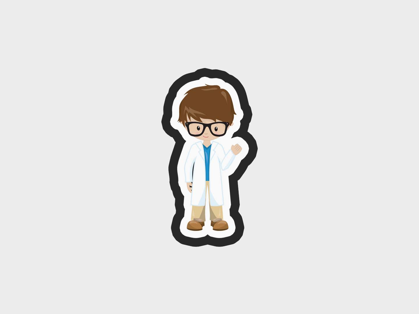 Boy One Scientist Kids Cookie Cutter STL Files Cookie Cutter Files
