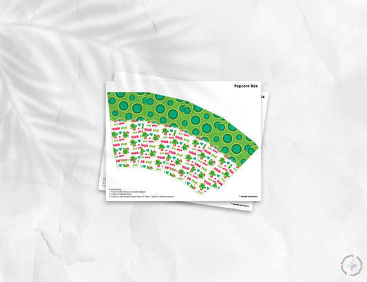 Cactus Love Popcorn Box Paper Craft Printable Paper Crafts