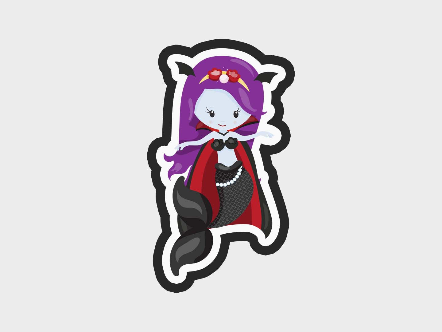 Cape Vampire Mermaid Cookie Cutter STL Files Cookie Cutter Files