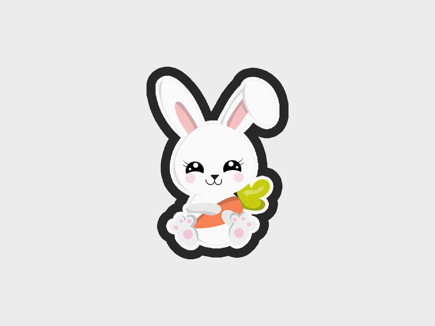 Carrot Hold Baby Easter Bunny Cookie Cutter STL Files Cookie Cutter Files