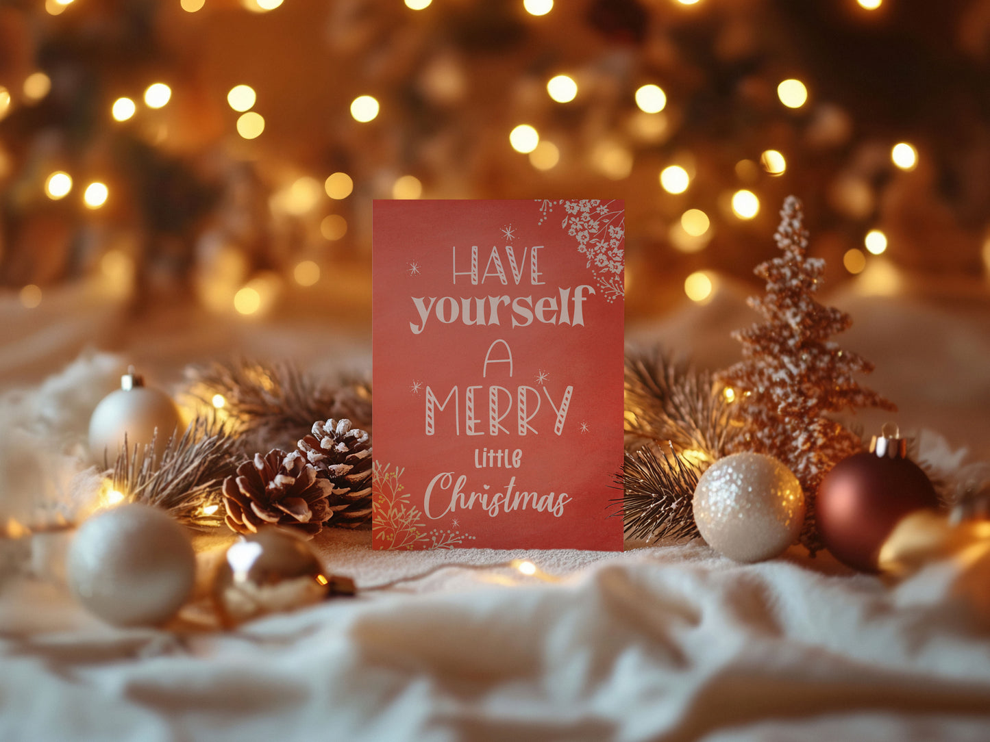 Watercolor Red Florals Custom Photo Christmas Card Party Simplicity
