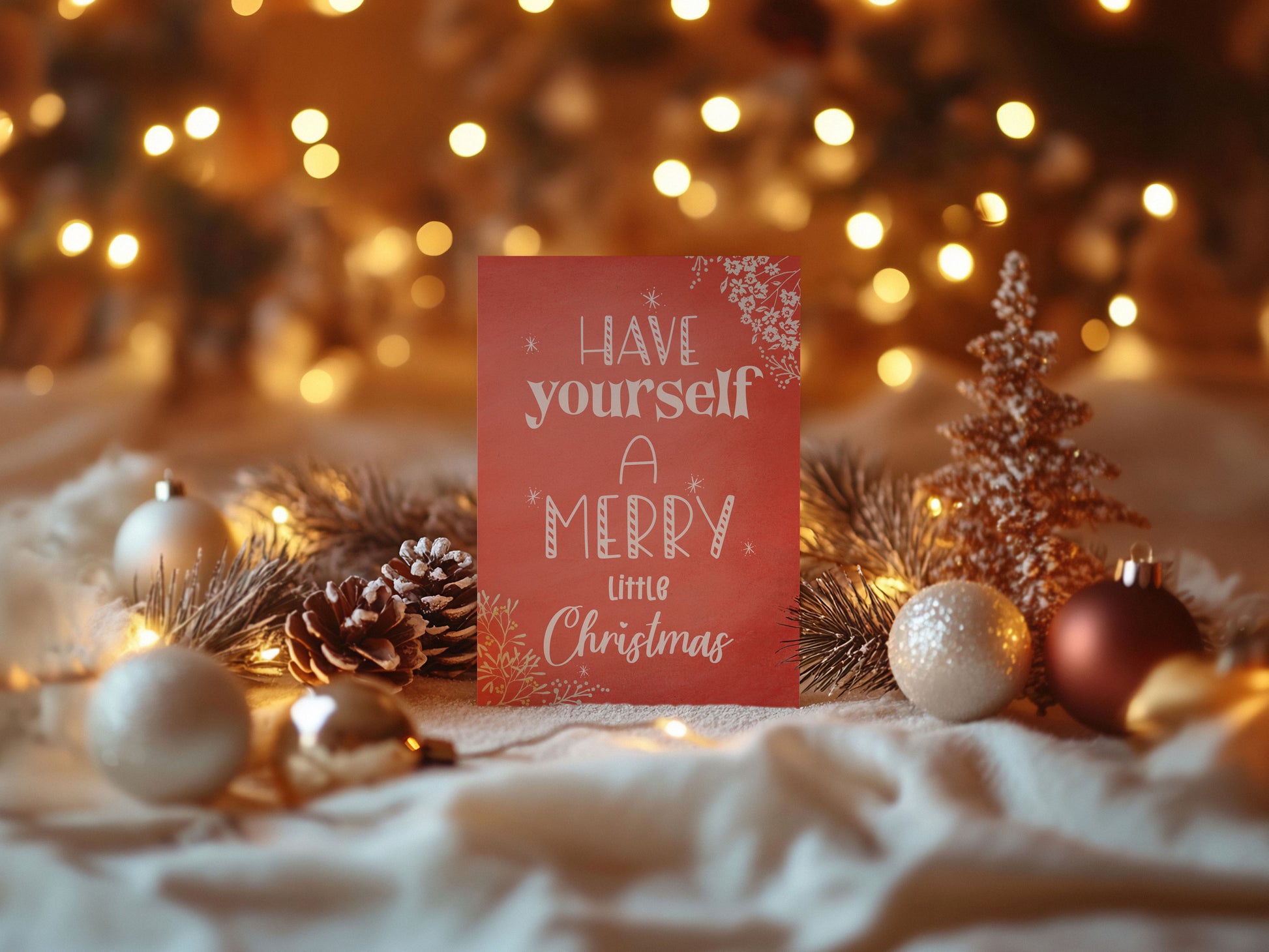Watercolor Red Florals Custom Photo Christmas Card Party Simplicity