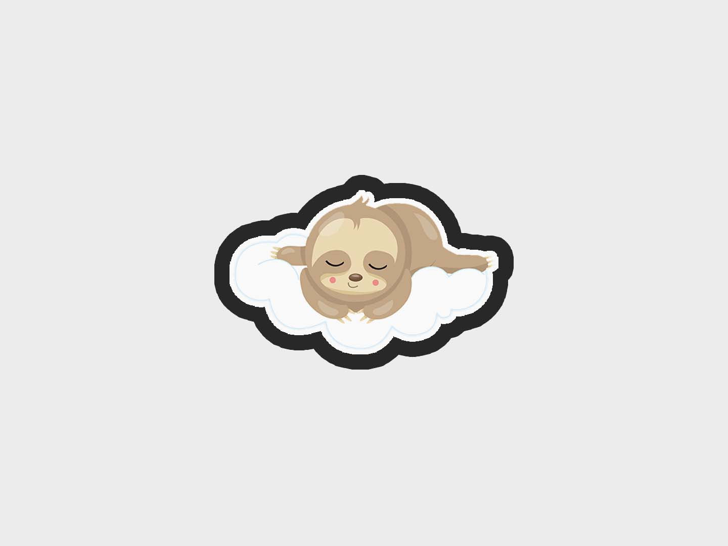 Cloud Sleep Sweet Dreams Baby Sloth Cookie Cutter STL Files Cookie Cutter Files