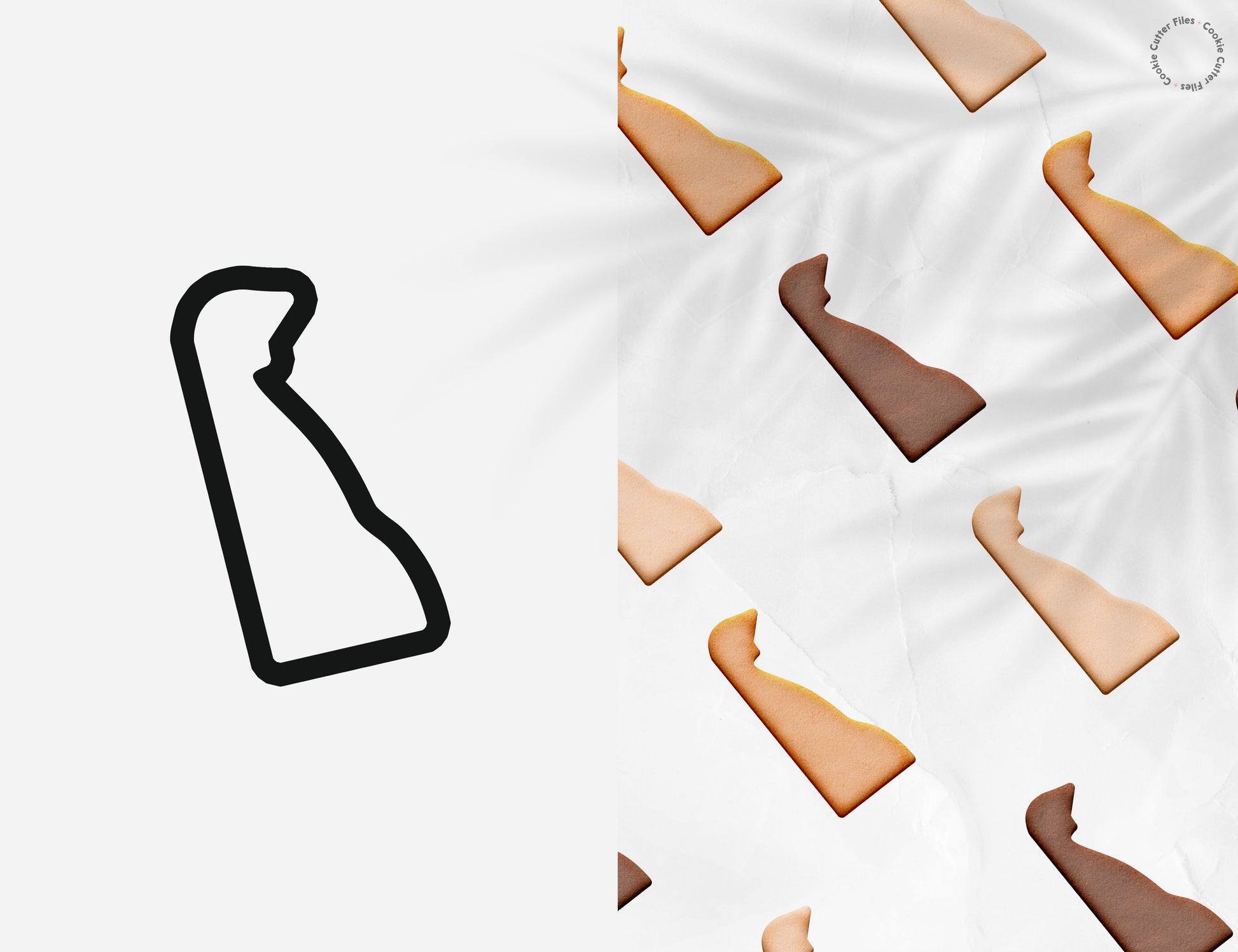 Delaware State Basic Cookie Cutter STL Files Cookie Cutter Files