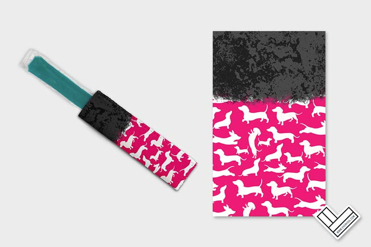 Dachshund Solid Black Pink Ice Pop Digital Sublimation Design Sweet Sublimation Designs