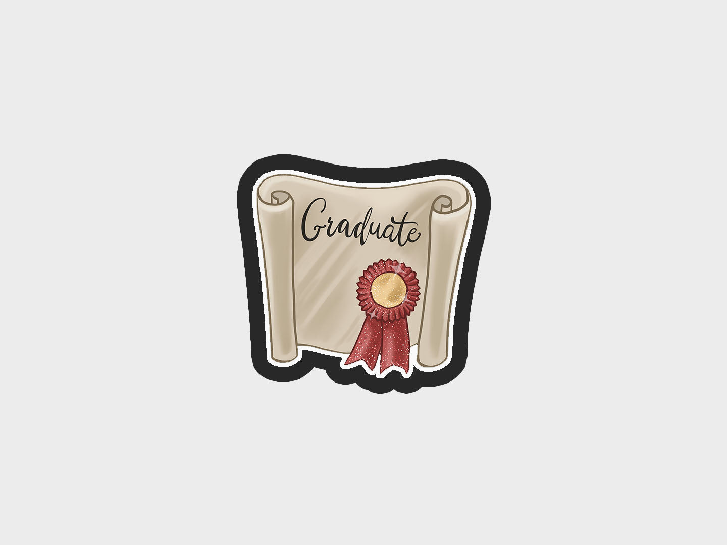 Diploma Opened Graduation Cookie Cutter STL Files Cookie Cutter Files