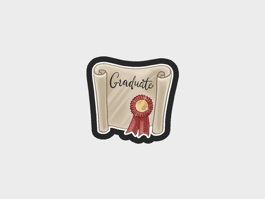 Diploma Opened Graduation Cookie Cutter STL Files Cookie Cutter Files