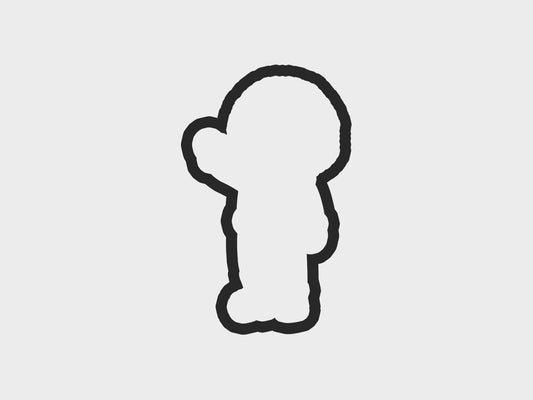 Boy Standing Waving Eskimo Kids Cookie Cutter STL Files Cookie Cutter Files