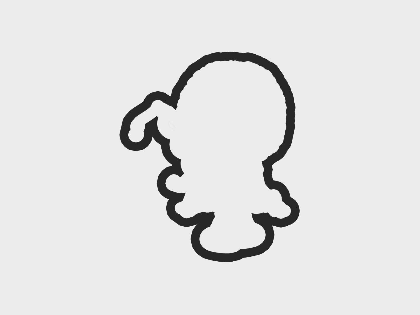 Girl Sitting Fishing Eskimo Kids Cookie Cutter STL Files Cookie Cutter Files