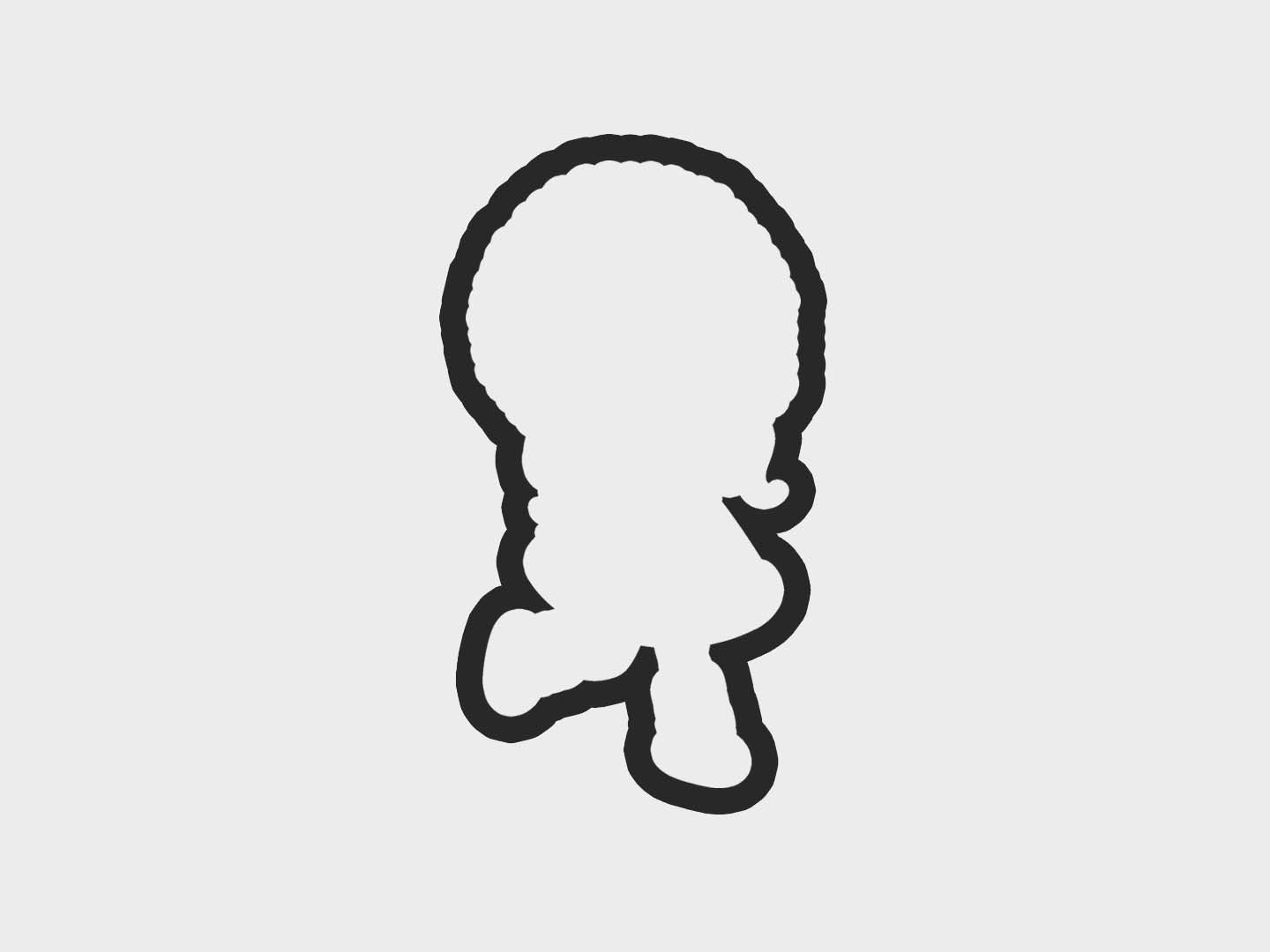 Girl Standing Foot Up Eskimo Kids Cookie Cutter STL Files Cookie Cutter Files