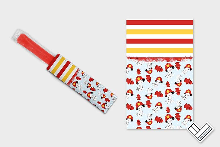 Firefighter Kids 0307 Ice Pop Digital Sublimation Design Sweet Sublimation Designs