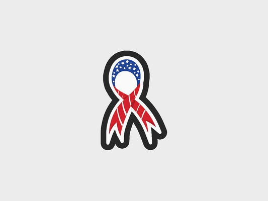 Flag Ribbon Memorial Day Cookie Cutter STL Files Cookie Cutter Files