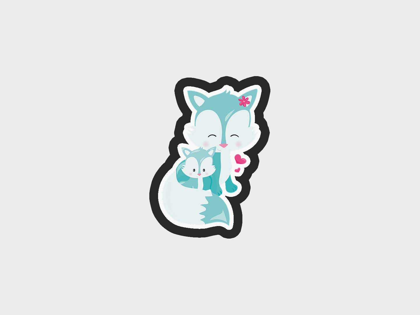 Fox Mother's Love Cookie Cutter STL Files Cookie Cutter Files