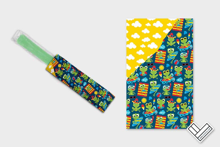 Frog On Beach 0201 Ice Pop Digital Sublimation Design Sweet Sublimation Designs