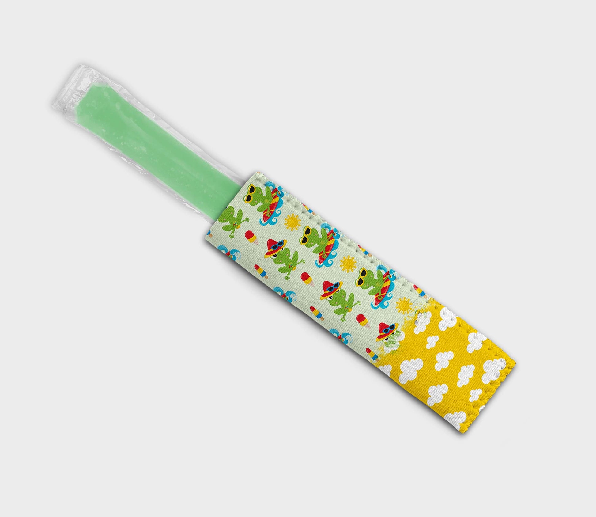 Frog On Beach 0601 Ice Pop Digital Sublimation Design Sweet Sublimation Designs