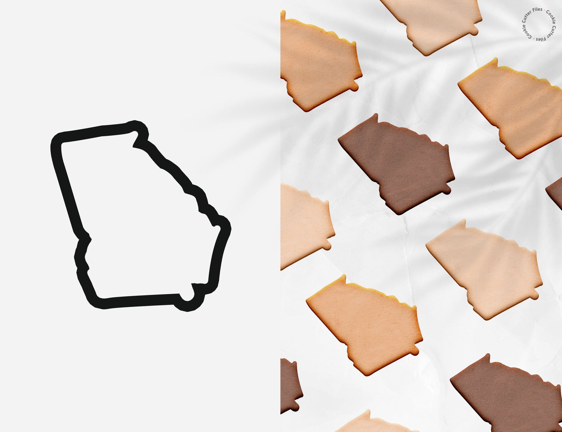 Georgia State Basic Cookie Cutter STL Files Cookie Cutter Files
