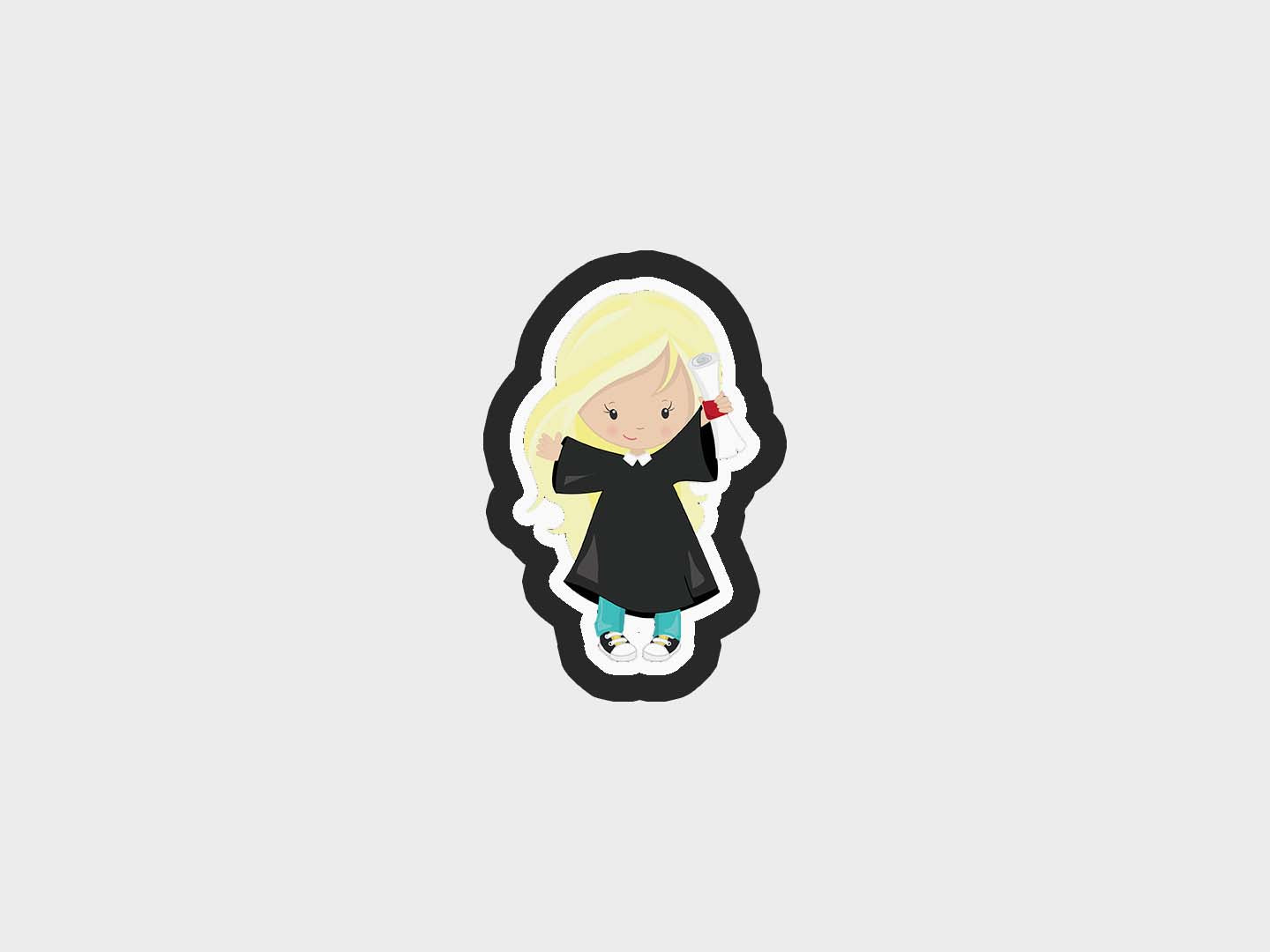Girl Diploma Grad Kids Cookie Cutter STL Files Cookie Cutter Files