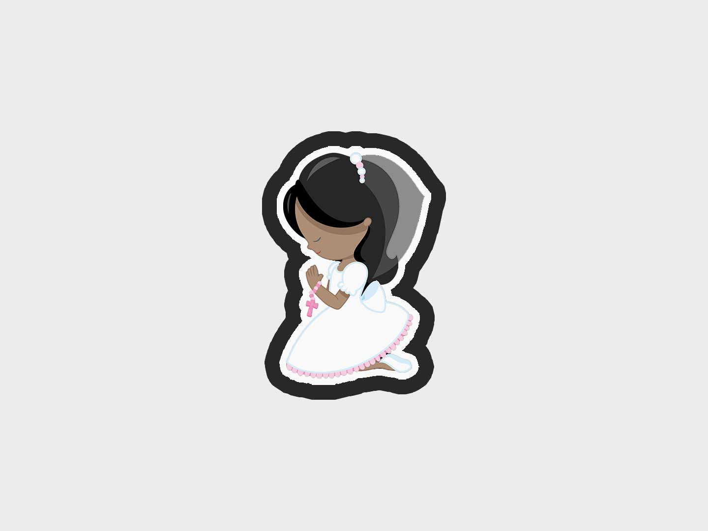 Girl Praying First Communion Cookie Cutter STL Files Cookie Cutter Files