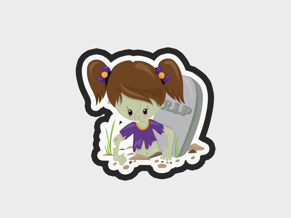 Girl Rise Zombie Kids Cookie Cutter STL Files Cookie Cutter Files