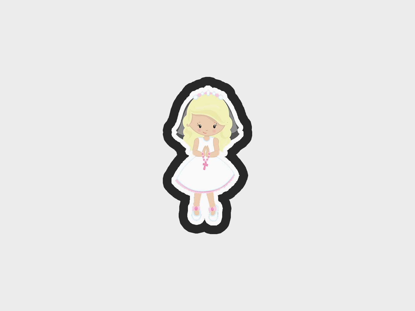 Girl First Communion Cookie Cutter STL Files Cookie Cutter Files