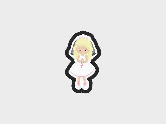 Girl First Communion Cookie Cutter STL Files Cookie Cutter Files