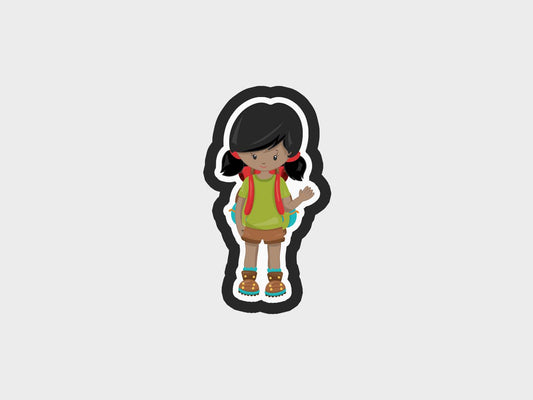Girl Camping Kids Cookie Cutter STL Files Cookie Cutter Files