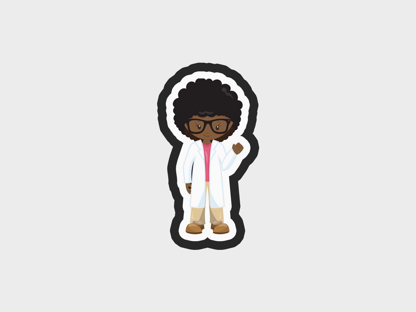 Girl One Scientist Kids Cookie Cutter STL Files Cookie Cutter Files