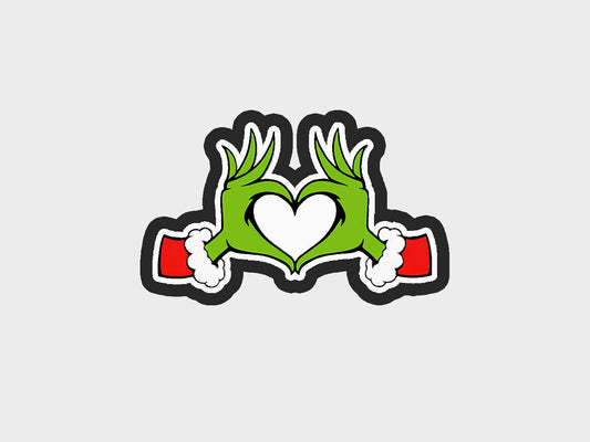 Heart Hands Inspired Grinchymas Cookie Cutter STL Files Cookie Cutter Files